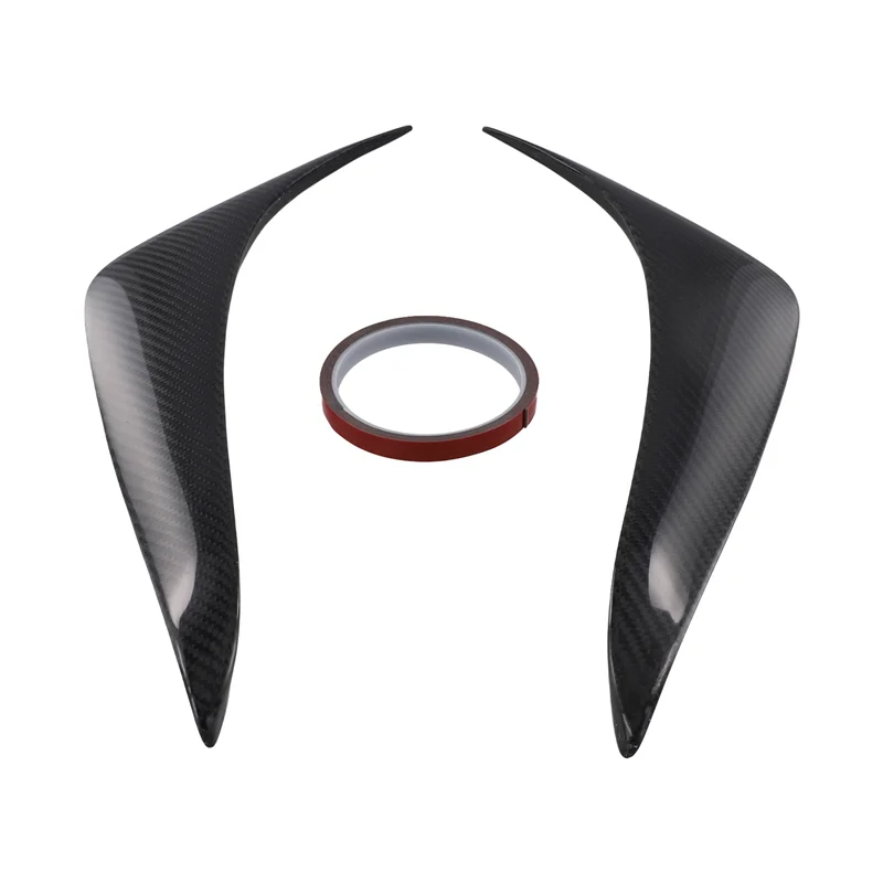 

Car Front Headlight Eyebrow Head Light Eyelid Eyebrow Carbon Fiber Trim For Toyota Prado 2700 4000 2014-2017-A28K