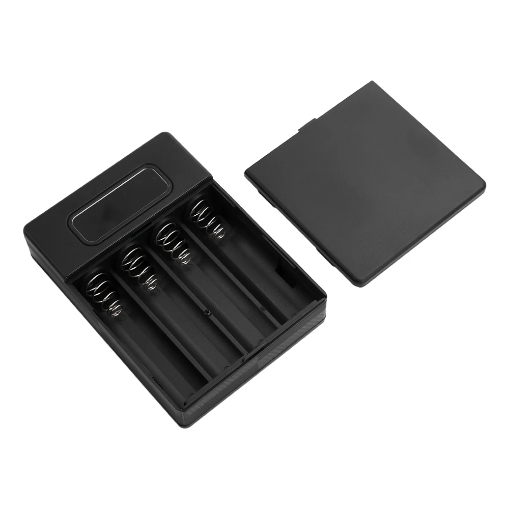 4x18650 DIY Power Bank Case Charge Storage Box With LED 2A 10W 5V Dual USB Type C Micro USB Anti Reverse Connection Protection