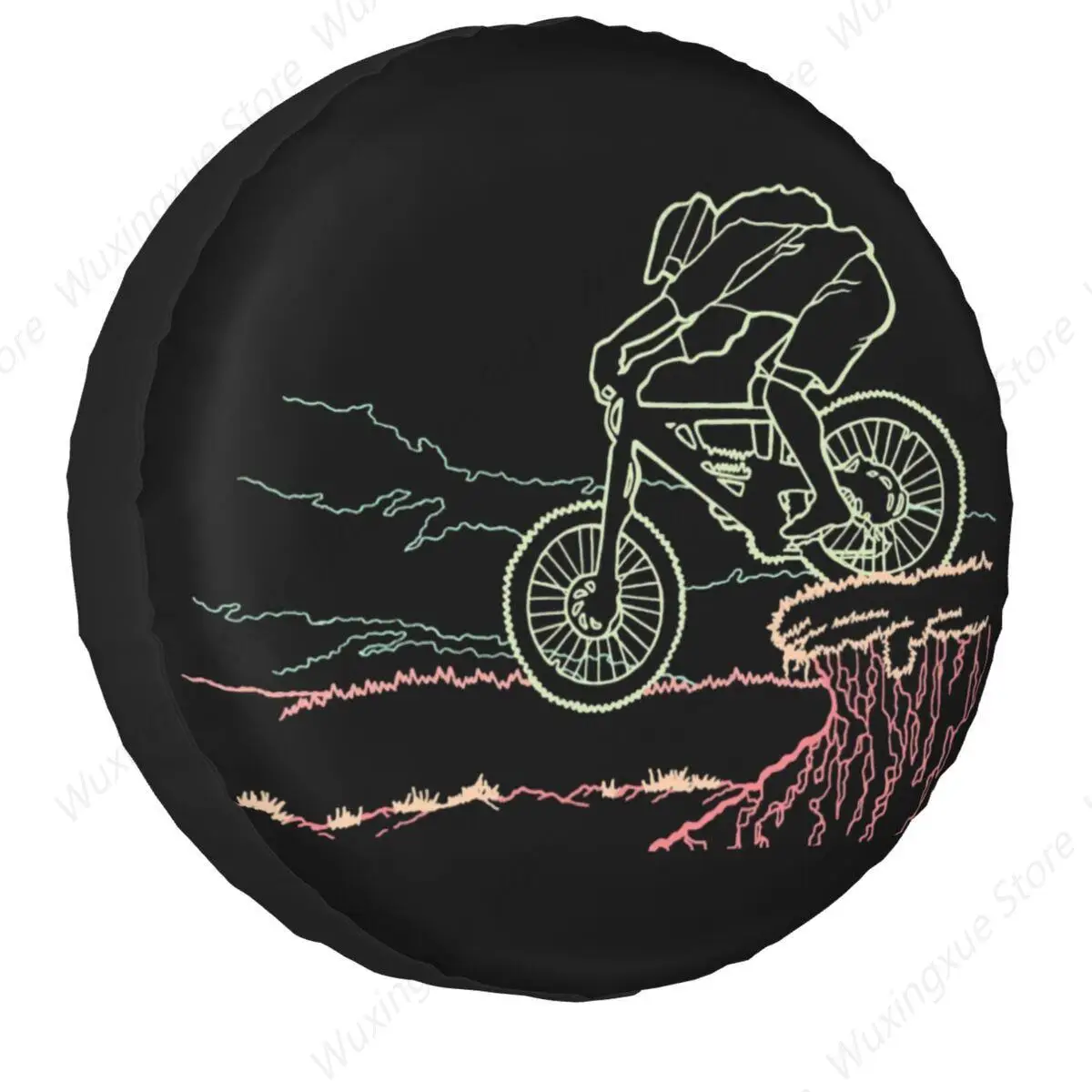 Custom Mountain Biker Bicycle Spare Tire Cover for Jeep Honda Bike Rider Car Wheel Protectors 14