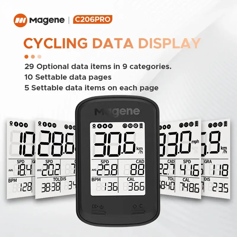 Magene C206Pro GPS Road MT Bike Computer ANT Bluetooth Wireless Odometer Speedometer for Cycling Waterproof Auto Backlight TP St