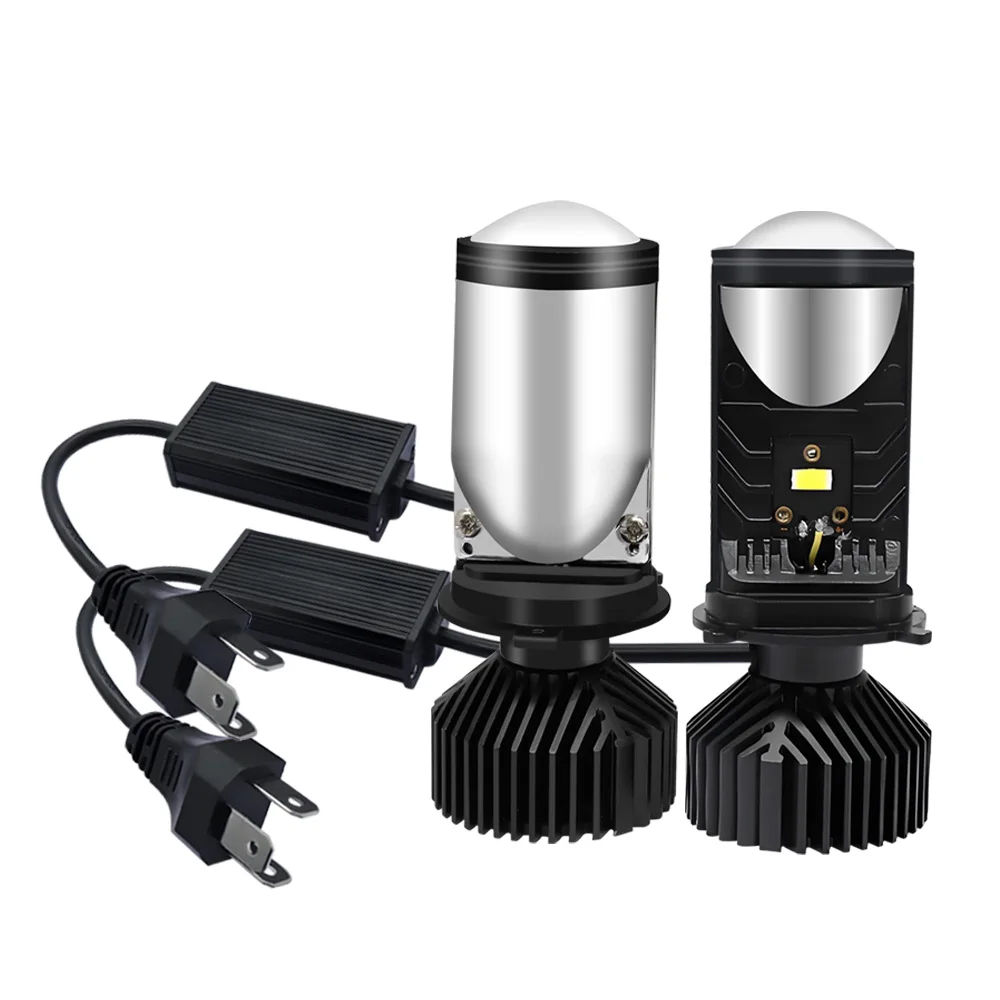 Y6 توربو مروحة H4 LED المصابيح الأمامية سيارة H4 جهاز عرض صغير عدسة 6000K السوبر مشرق 20000LM مرحبا لو شعاع لمبة LED أضواء سيارة ضوء مصباح