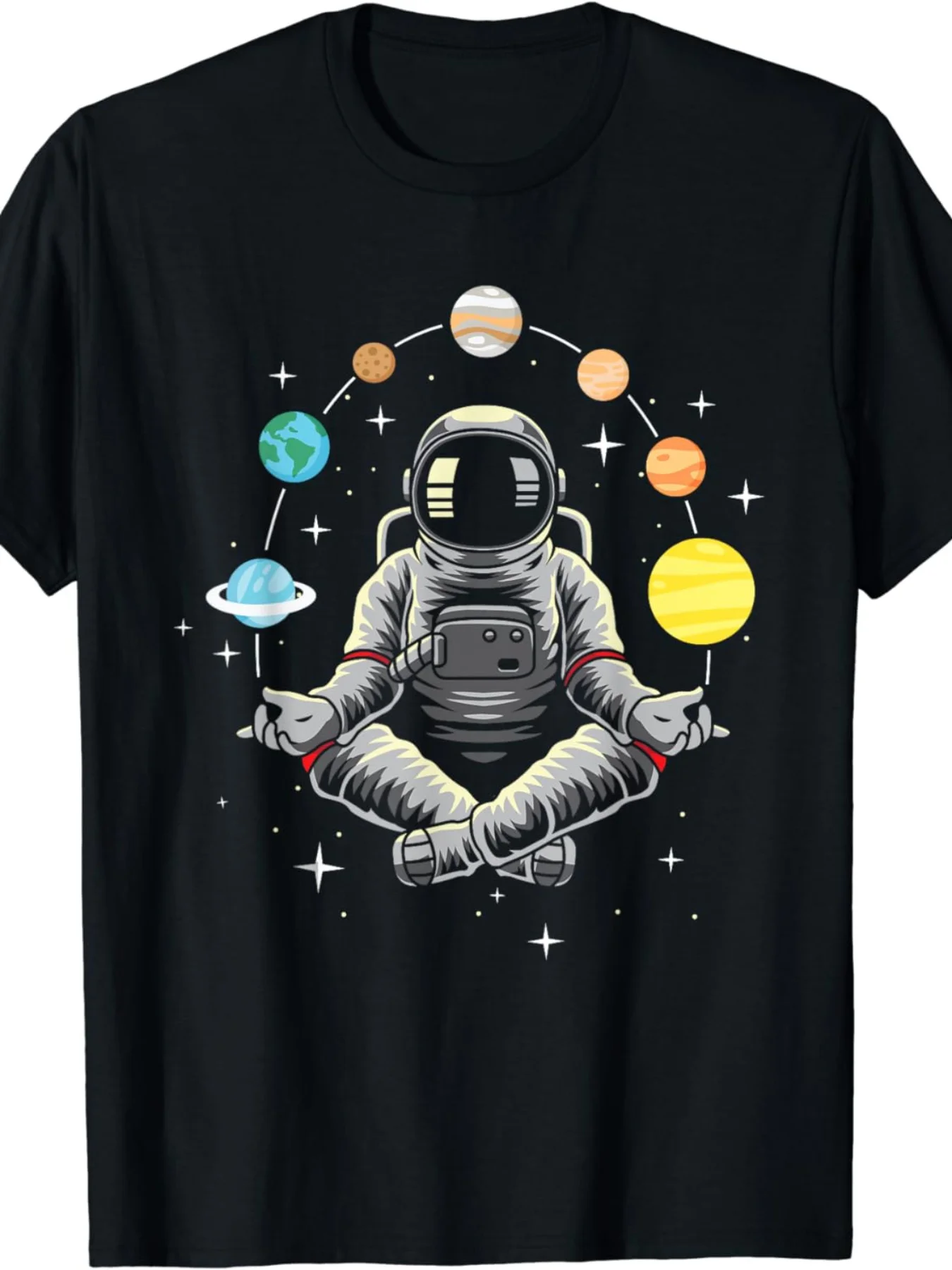 Meditating Astronaut - Galaxy Spaceman Astronomer Cosmos T-Shirt