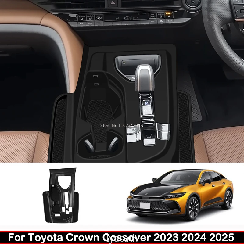 

Для Toyota Crown Crossover 2023 2024 2025 силиконовые аксессуары для интерьера, панель переключения передач центрального управления, крышка подстаканника для воды
