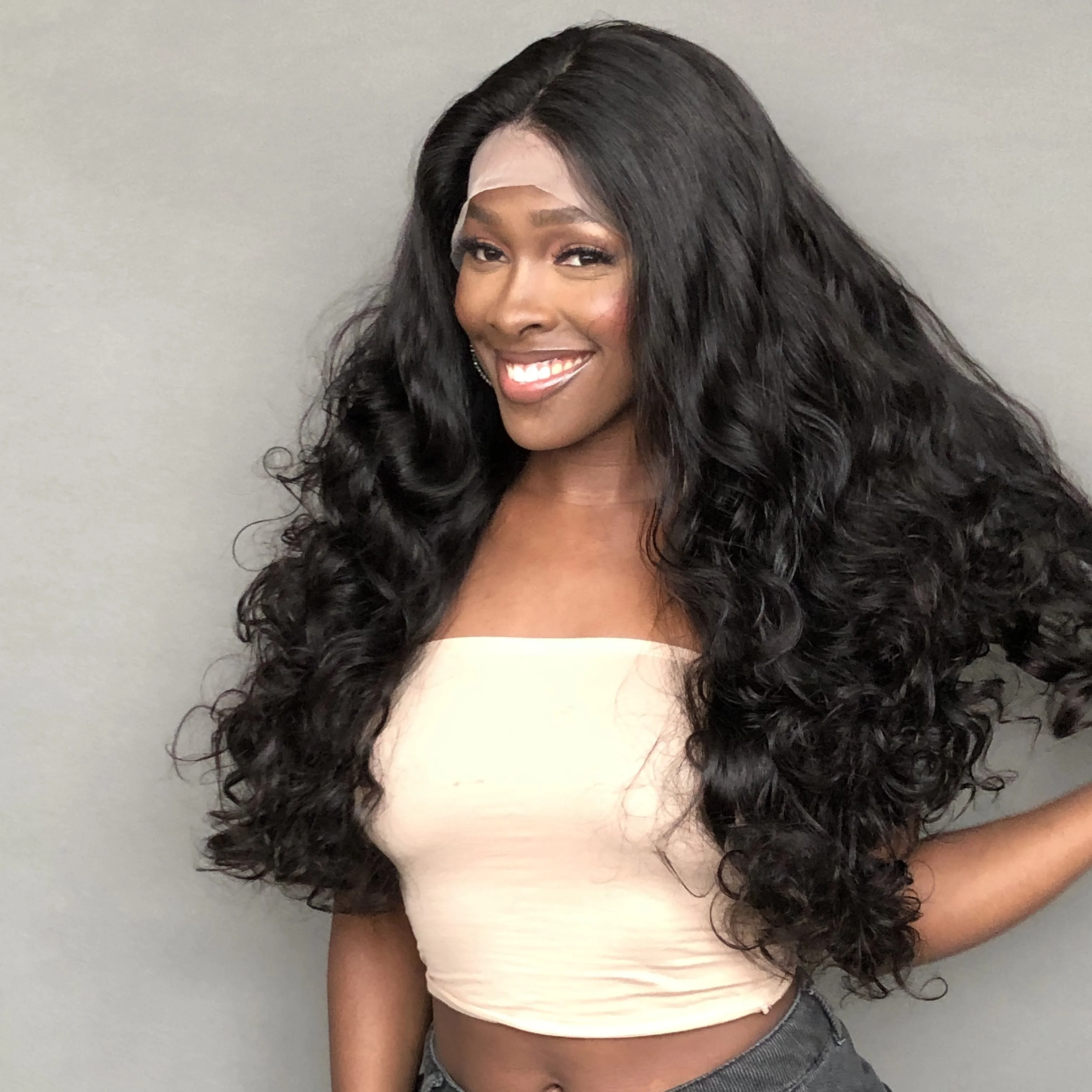 

Natural Lace Frontal Wig Body Wave Wigs 8inch-40inch 13X4 Human Hair 200% Density Pre Plucked for Black Women