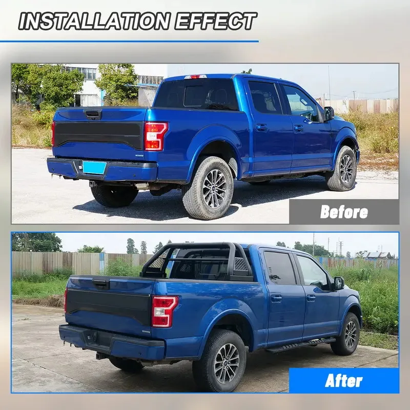 

Factory Hot Selling 4x4 Pickup Truck Sport Universal Roll Bar Bed Rack for GMC Ranger F150 s Tacoma Tundra Hilux Isuzu Dmax