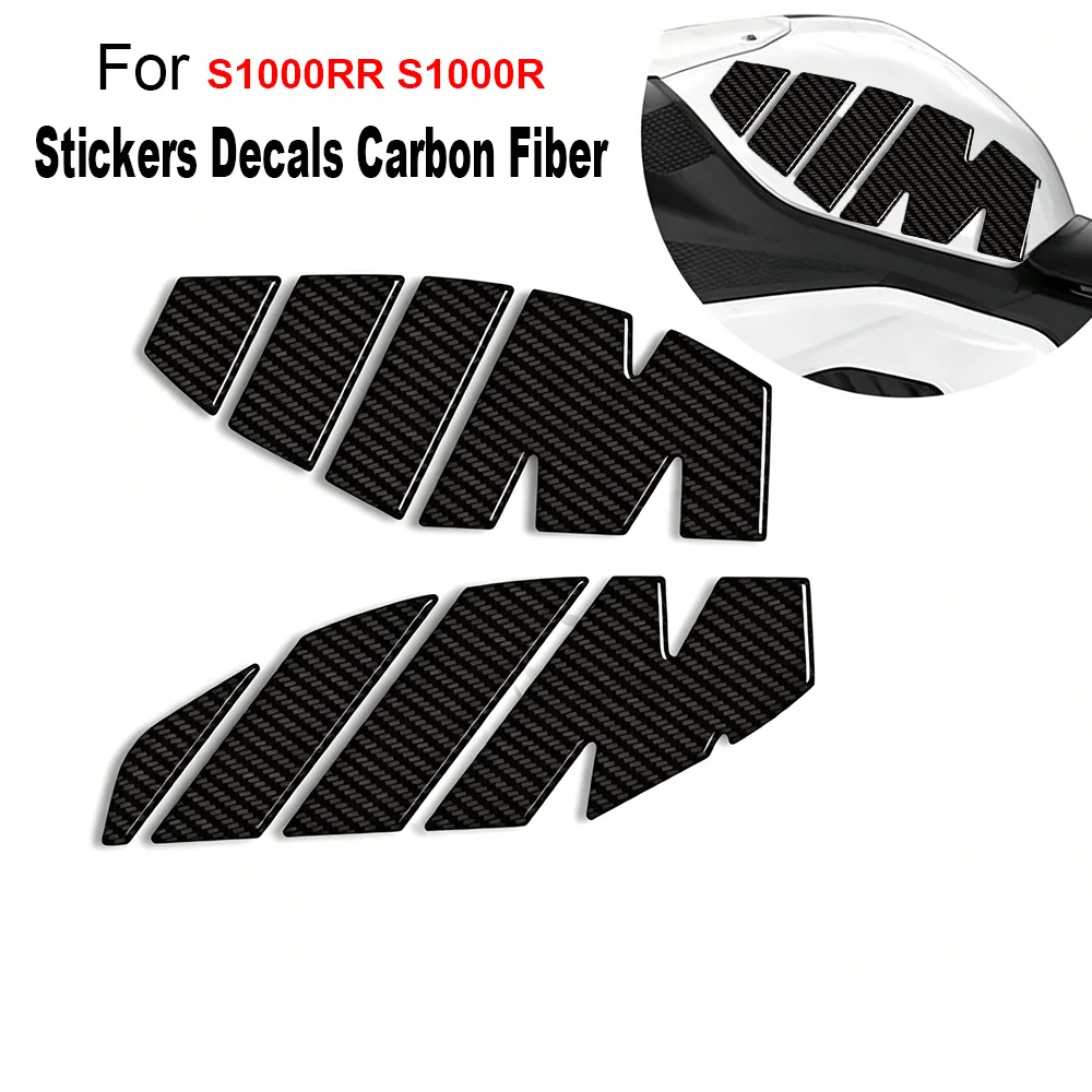 For S1000RR S1000R S1000 R RR S M 1000 M1000 M1000RR M1000R Tank Pad Grips Fuel Knee Stickers Decals Carbon Fiber 2025 2026
