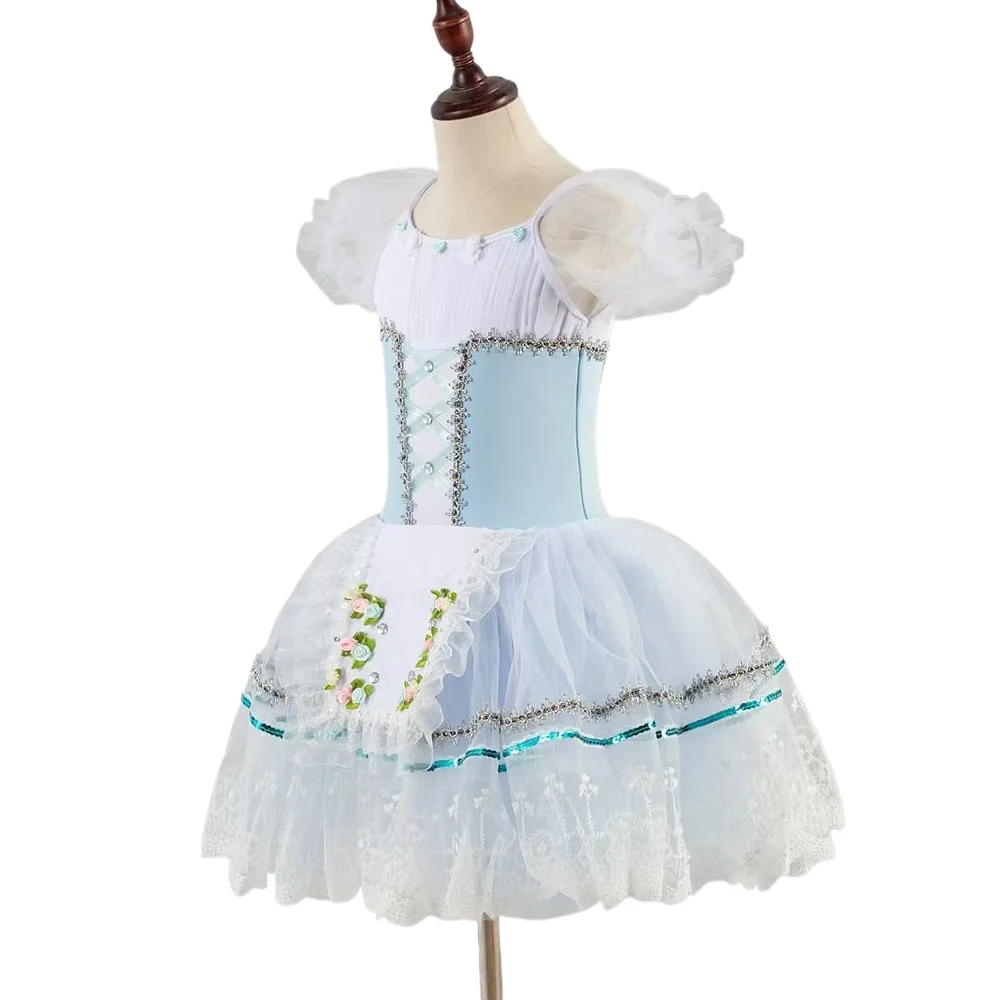 Vestido de bailarina para niña y mujer, traje de Ballet moderno, traje de baile de cisne, ropa de actuación, Giselle