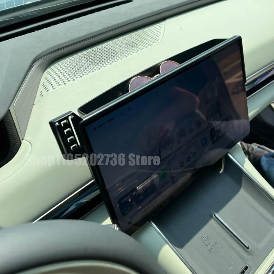 حامل هاتف السيارة المحمول ل EXLANTIX ET EXEED STERRA ET ES 2024 2025 حامل شاحن لاسلكي الجاذبية قوس صندوق تخزين الشاشة