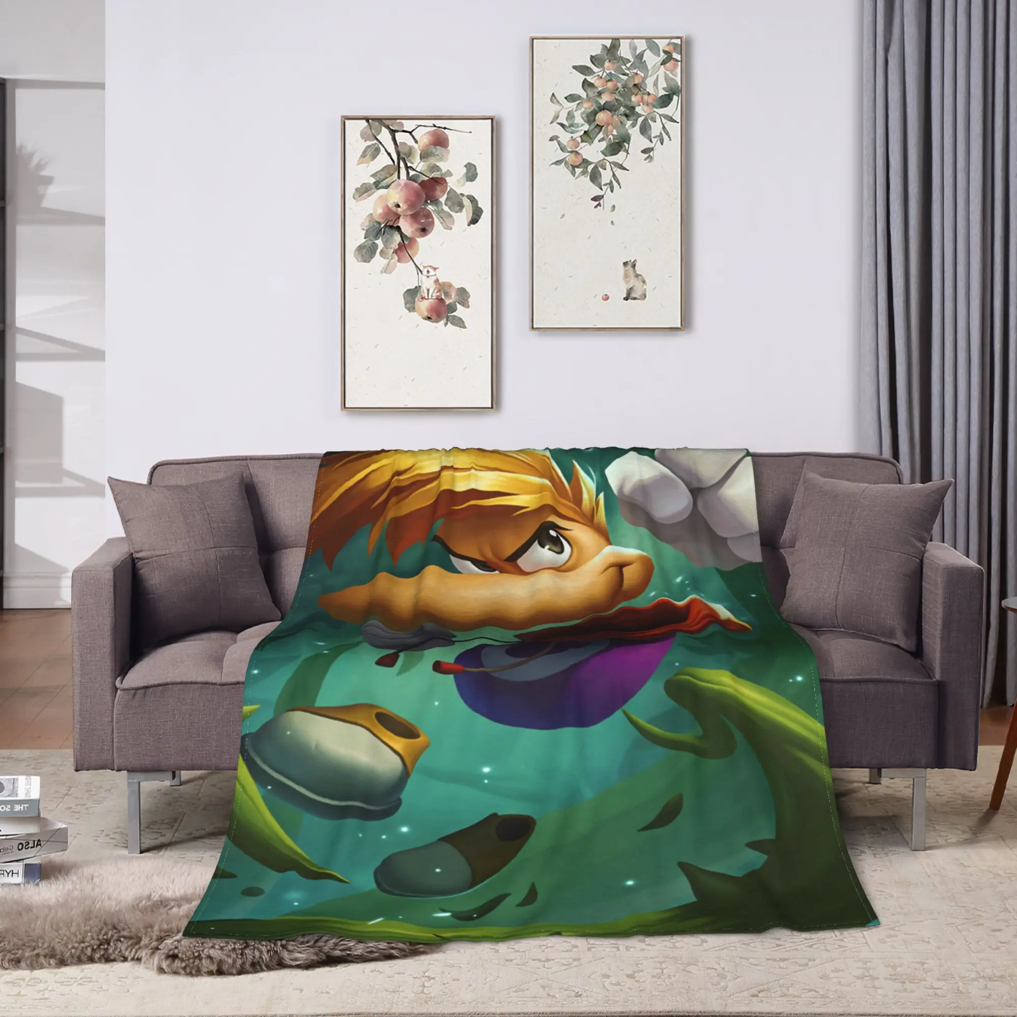 Flying fist attack Raymans Blanket Comfortable  Throw Blanket Winter Adults Chair Sofa Bed Travel Car Bedspread