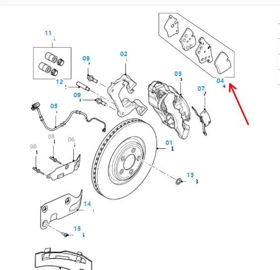 Suitable for Jaguar F-TYPE X152 rear brake pad C2D60941 ， front brake pad T2r7248 Genuine