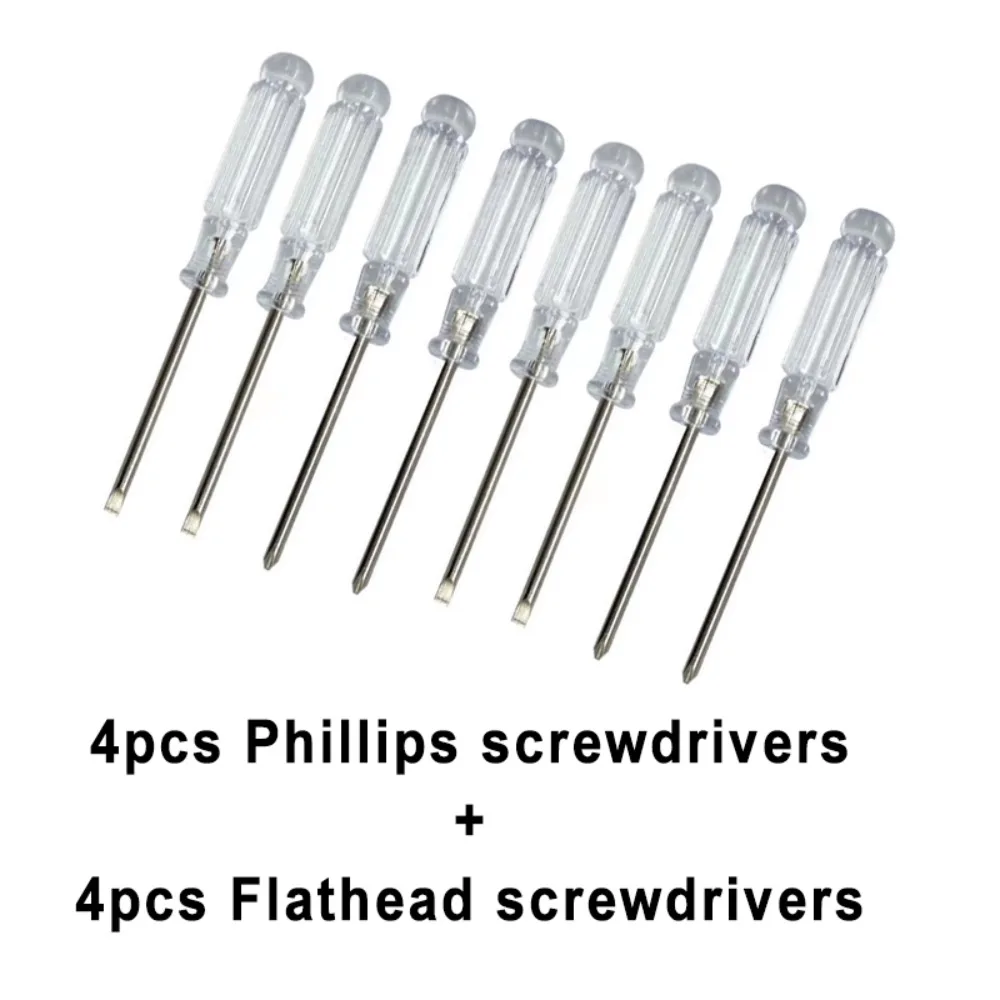4/8pcs Screwdriver Set Toy Cross Word Repair Tool Suitable For Exercising Hands-on Ability Small Repair Tool, Crystal Screw Tool
