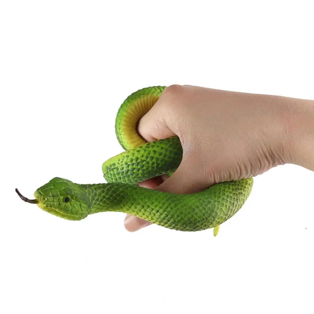 Simulated Snake Toy Realistic Rubber Snake Realistic Fake Snake Toy Soft Tpr Model Scare Squirrels Birds Halloween for Kids