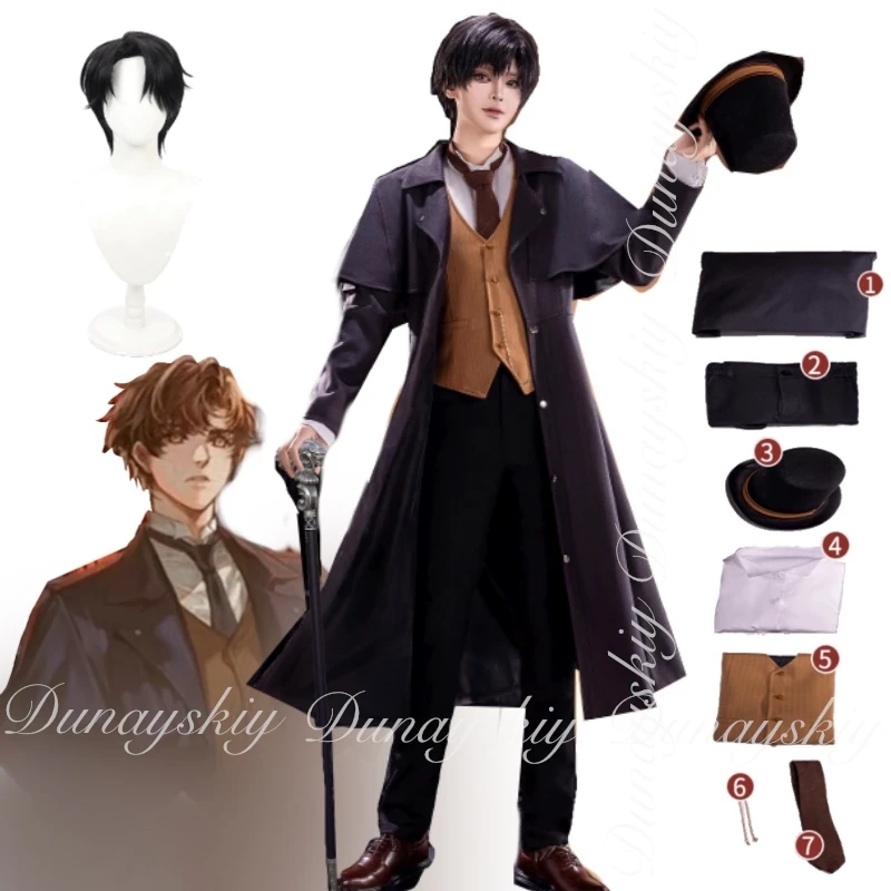 

Lord of Mysteries Klein Moretti Cosplay Anime European-style Men's Suit Tarot Society Founders Full Set Costume