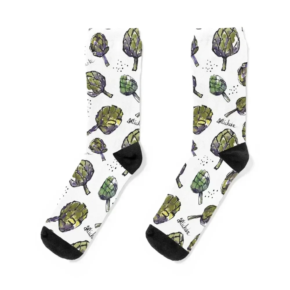 

Artichokes ink drawings with watercolors Socks basketball Lots soccer anti-slip winter thermal Men Socks Women's
