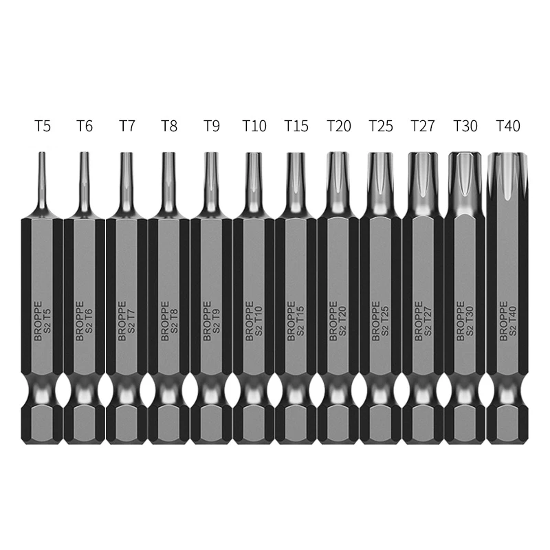 50 มม.ไฟฟ้า Bit Phillips Hex Torx Slotted ไขควง S2 โลหะผสมเหล็กไขควงหัวเจาะไฟฟ้า Strong Magnetic Batch Tip