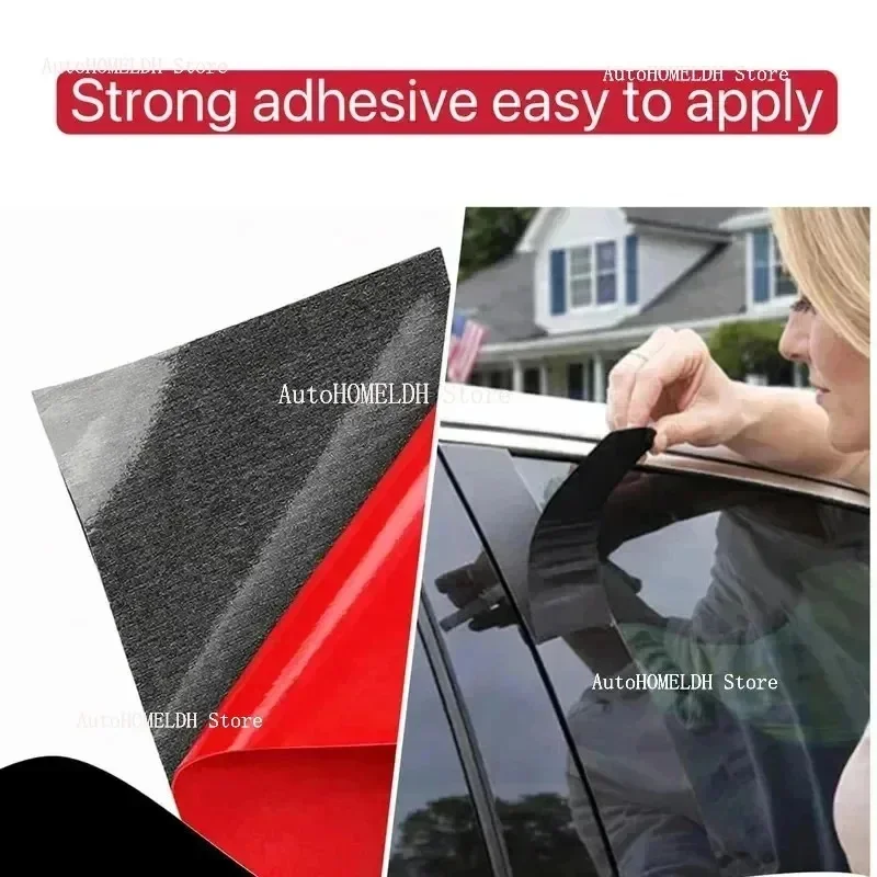 4Pcs Glossy Black Pillar Posts Cover Fit for Audi A3 S3 RS3 4dr 8P 2003 2004 -2013 Window Car Door Trim BC Column Sticker