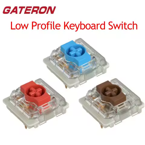 Gateron Low Profile 2.0 Switch KS-33 Mechanical Keyboard Switch Red Blue Brown 3 Pins Hot Swap Custom Keyboards Switch RGB