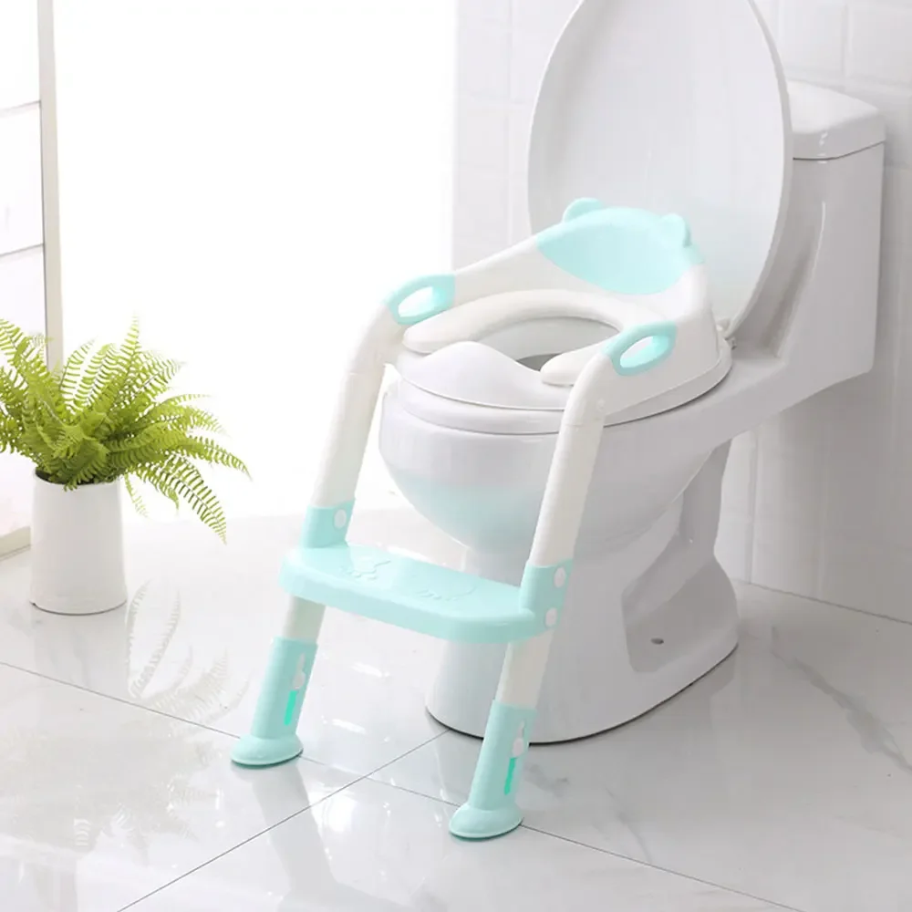 Foldable Colorful Kids Toilet Seat Portable Potty Soft Chair Baby Training Toilet Step For 1-7 Years