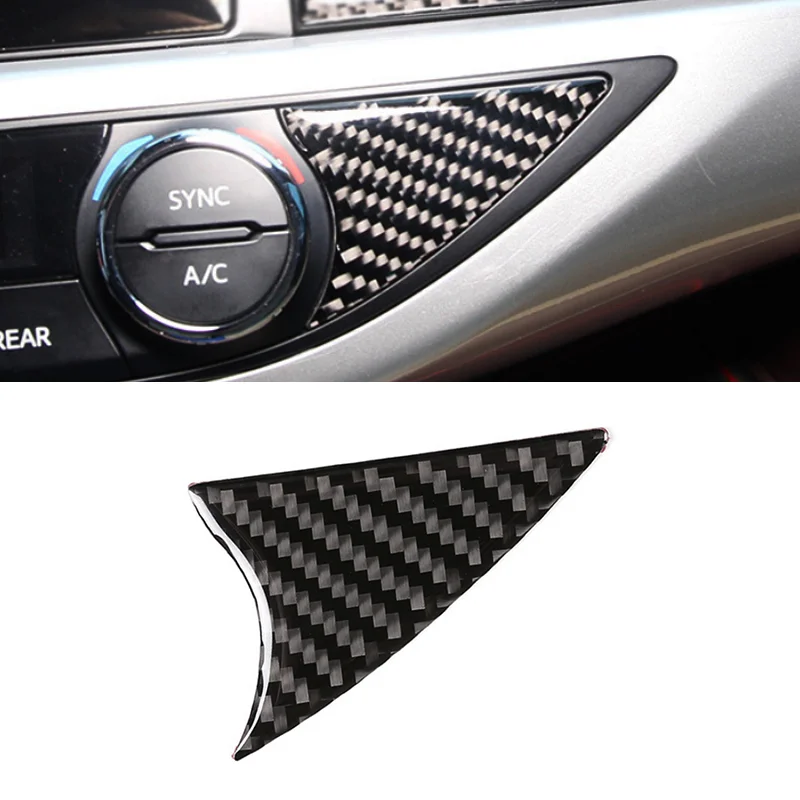 

For Toyota Highlander 2015 2016 2017 2018 Car Carbon Fiber Center Control Air Condition Switch Panel Cover Protective Trim