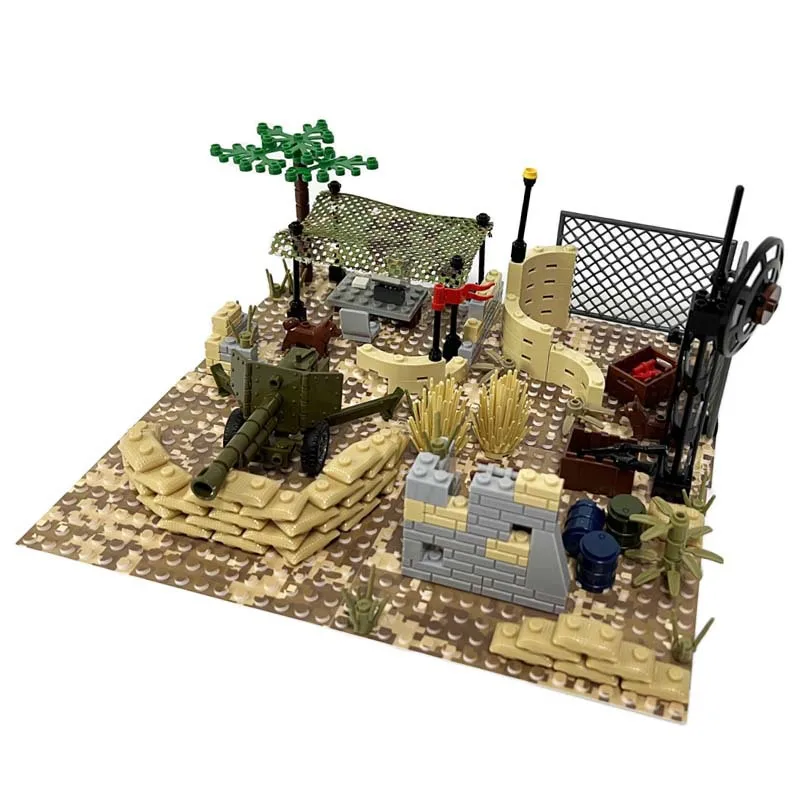 

Desert Military Scene Command Camp MOC Rocket Artillery Building Blocks DIY Assembled Army Bricks Set Toys For Boy