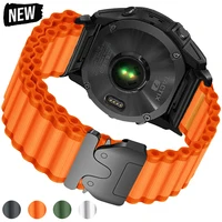 QuickFit 20mm 22mm 26mm banda de nailon tejido para Garmin Fenix 8 47mm 51mm 7 7X 6 6X 5 5X Plus/Enduro 3/Epix Pro Gen 2 pulsera