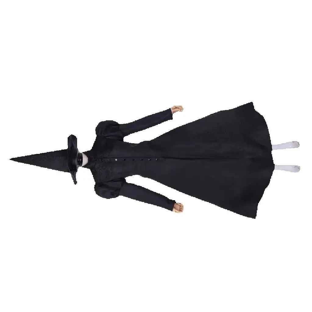 

Костюм Эльфабы из мюзикла «Викед» с шляпой, викторианское черное платье-юбка, для сценических выступлений, Хэллоуина, вечеринок, театральных представлений