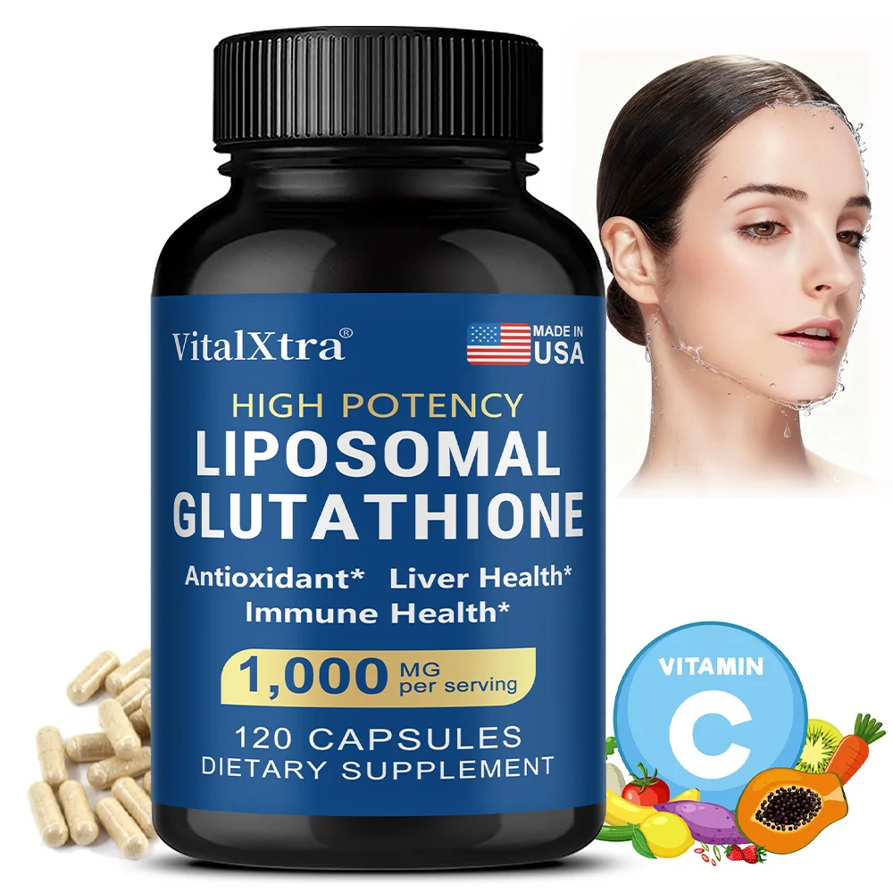 

Капсулы липосомального глутатиона, содержащие витамина С, поддерживающие детоксикацию, здоровье мозга, иммунитет и здоровье печени