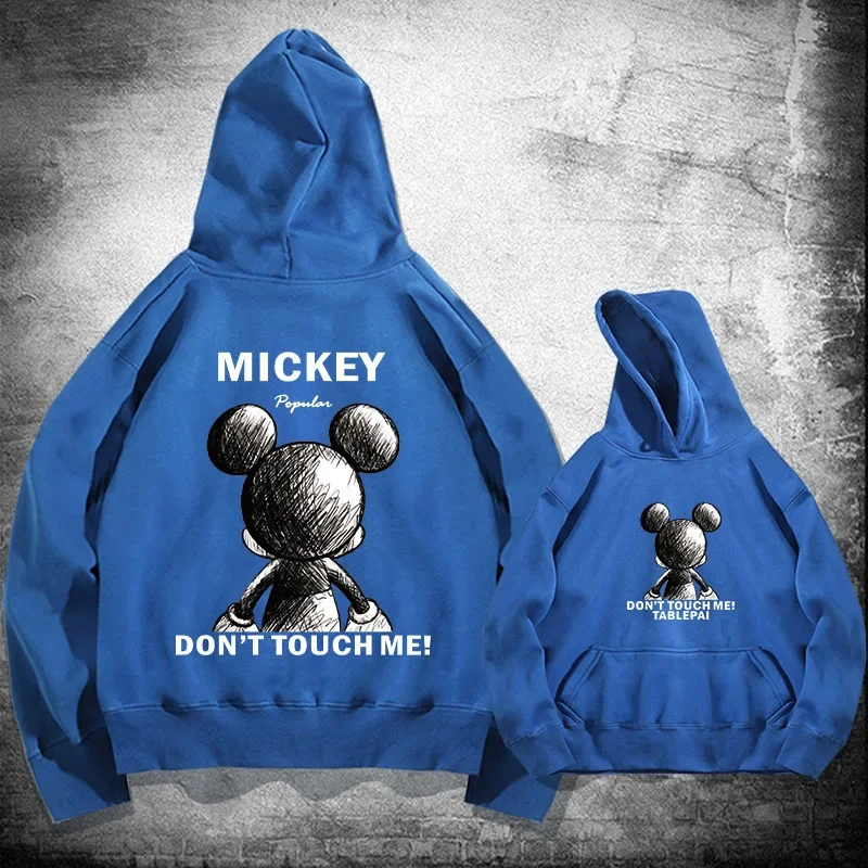 Disney\'s Mickey Mouse Mechanical Mickey Hooded Sweatshirt Unisex Fashion Brand Long-sleeved Top Don\'t Touch Me