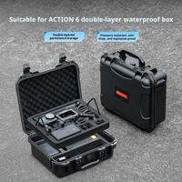 2 Layers Hard Case For DJI Osmo Action 6 Camera Accessories Carrying Case Waterproof Box Portable Travel Suitcase