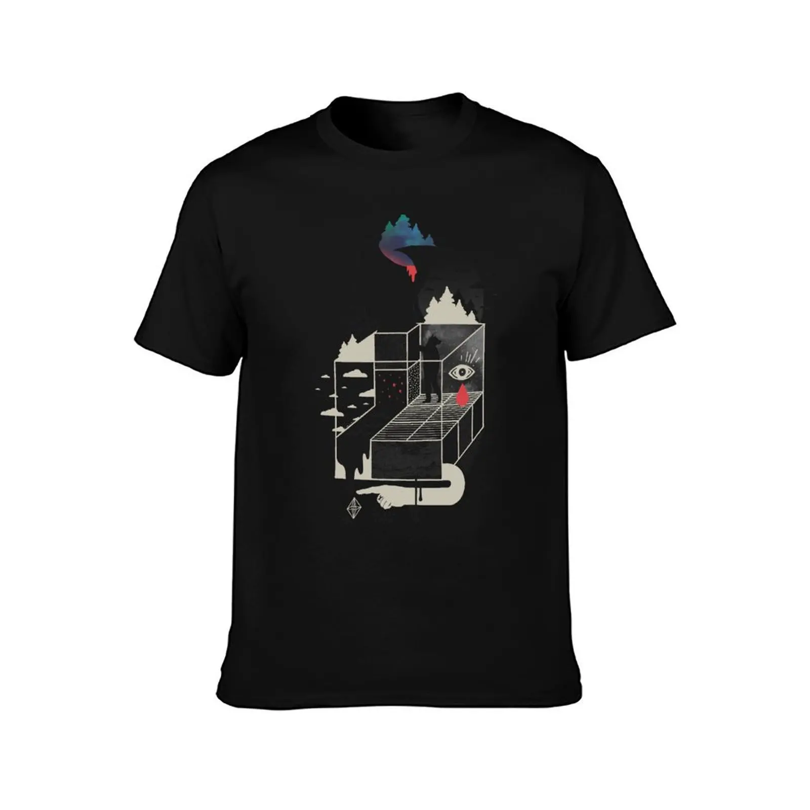 Lucid Screaming T-Shirt Simple Casual Short Sleeve Tee T-Shirt