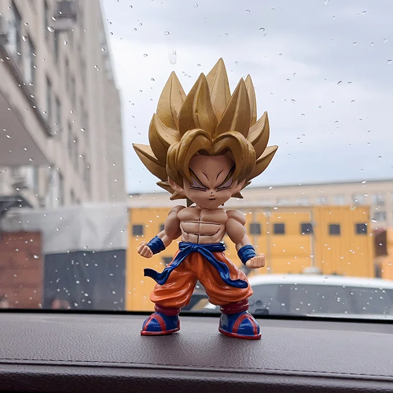 Dragon Ball anime figura Super Saiyan Q versione Goku periferica GK bambola figura modello di controllo centrale bambola mobile ornamento per auto