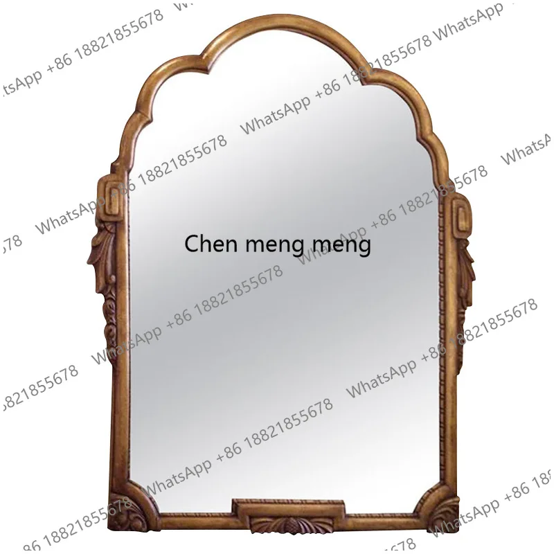 

American style, dressing, porch fireplace wall hanging, European and American, French retro bathroom mirror