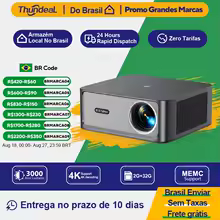 Thundeal TD98 Pro: O Projetor Que Surpreende Pelo Custo-Benefício Projetor TD98Pro Full HD Wi-Fi, Android, Espelhamento e 30.000 lúmens
