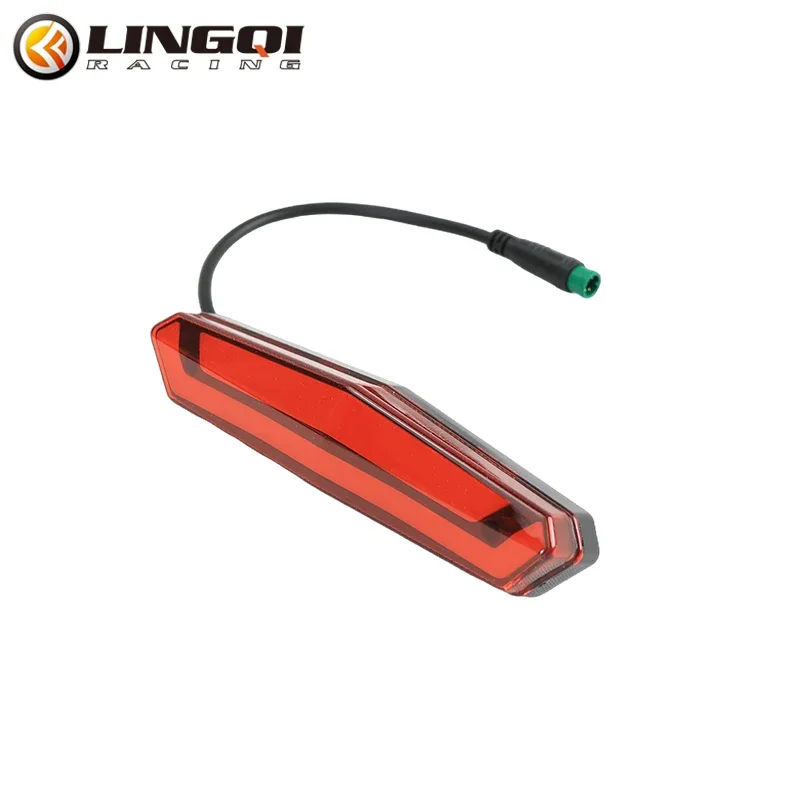 LINGQI RACING Scooter luz trasera luces de advertencia rojas luz trasera lámpara de seguridad para bicicleta eléctrica Original 79Bike Dirt Bike