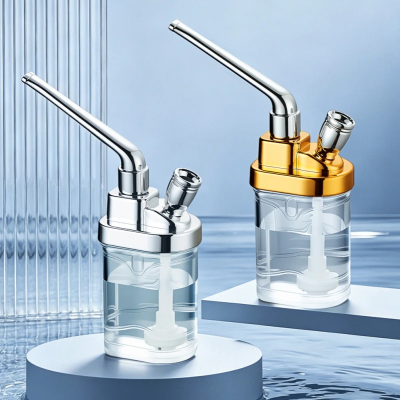 Water Bottle Triple Filter Pipe, Men's Portable Pipe, Coarse, Medium, Fine Universal Dry Cut Tobacco, Portable Water Pipe