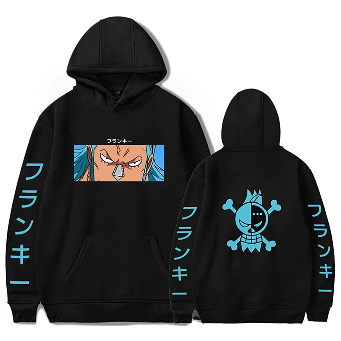 One Piece Luffy Japanischer Buchstabendruck Hoodie Kinder Jungen Mädchen Pullover Kapuzenpullover Anime Kinder Streetwear Oberteile – Detail 9