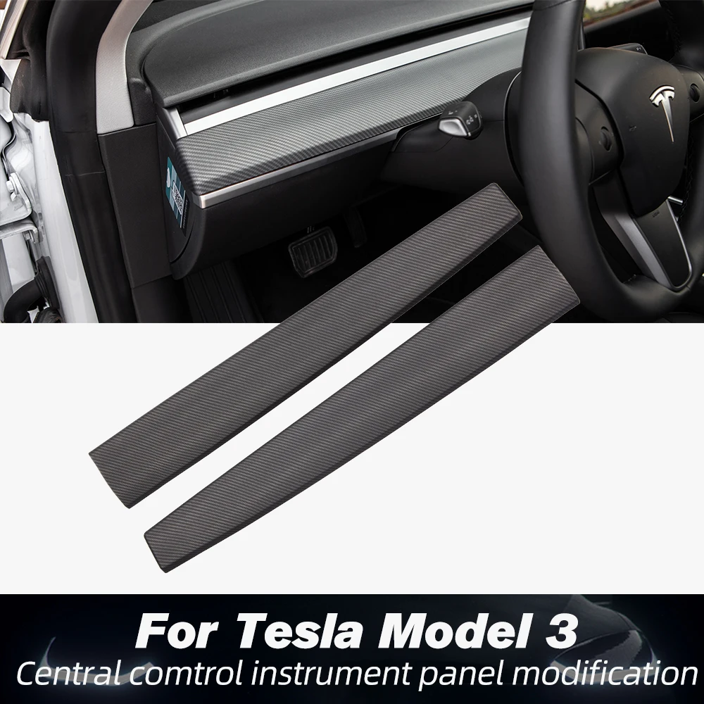 For Tesla Model 3 Model Y Center Console Dashboard Interior Door Trim Strip Interior Trim Car Modification Accessories