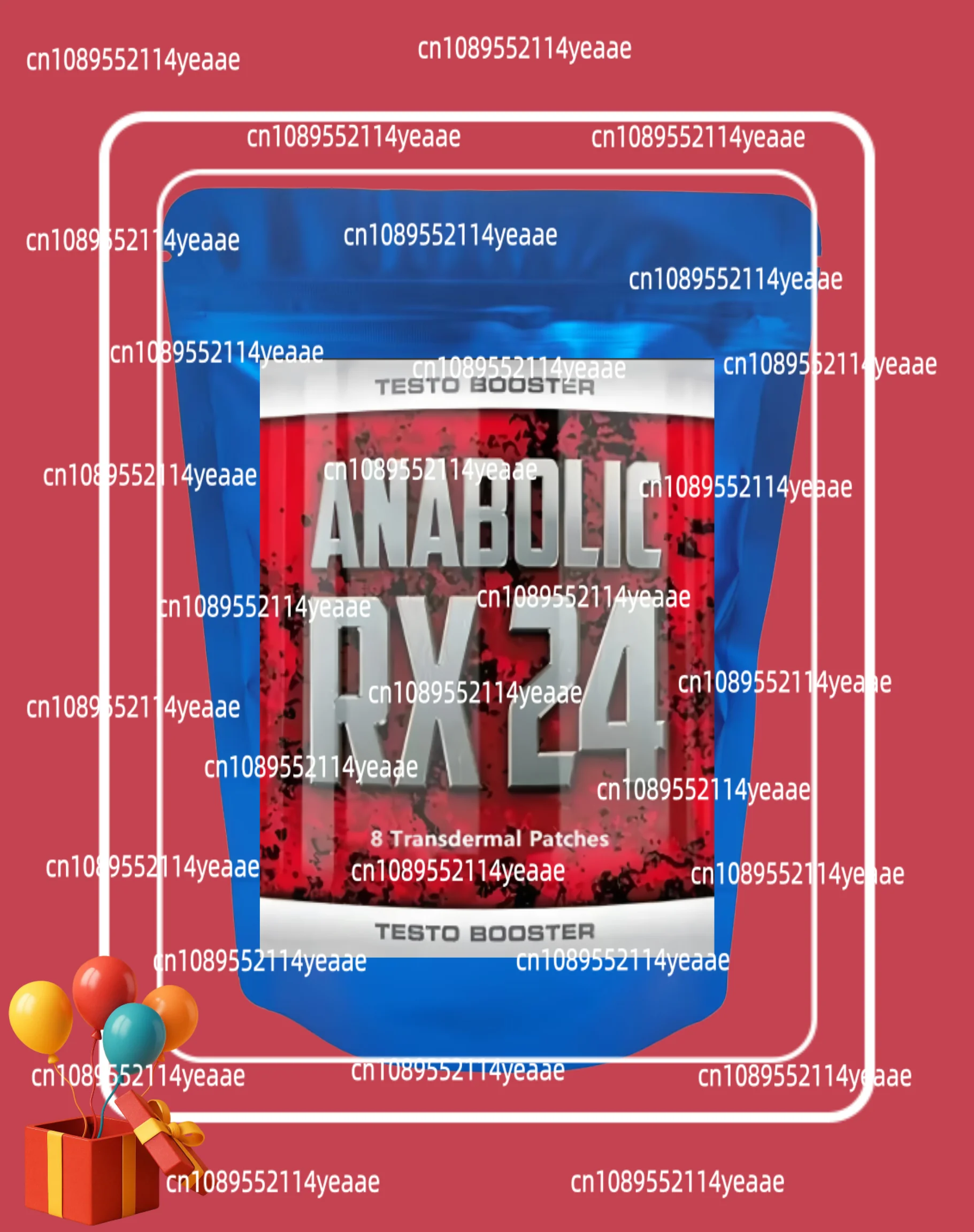 Anabolic Rx24 Testobooster, Potenciador de Testosterona, Agente para el Desarrollo de Masa Muscular, Ingredientes Anabólicos Comprobados, Parche Muscular