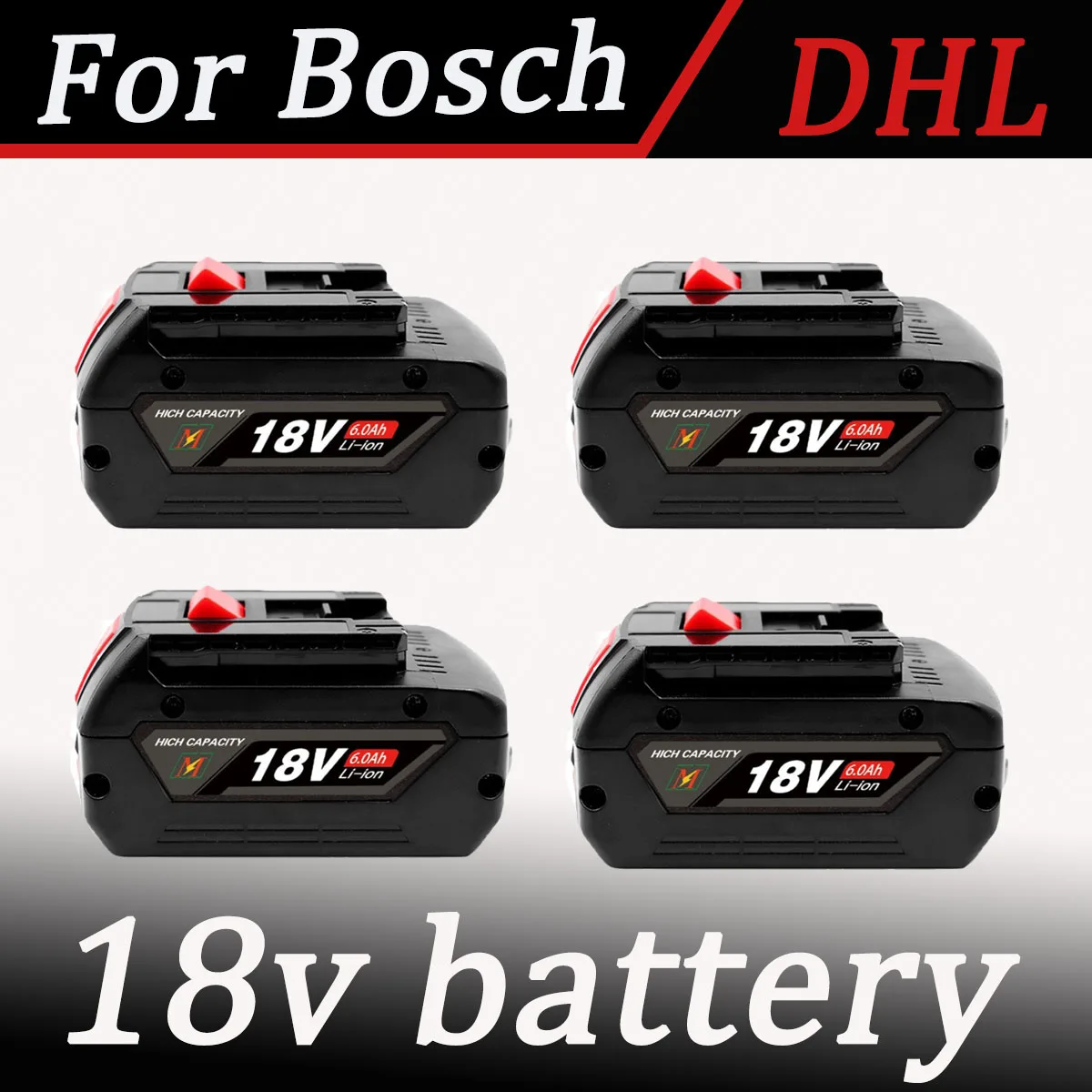 

For Bosch 18V 6.0Ah 10Ah for Bosch 18650 batteries Rechargeable Li-ion Battery BAT609 BAT609G BAT618G BAT618 BAT614 Charger