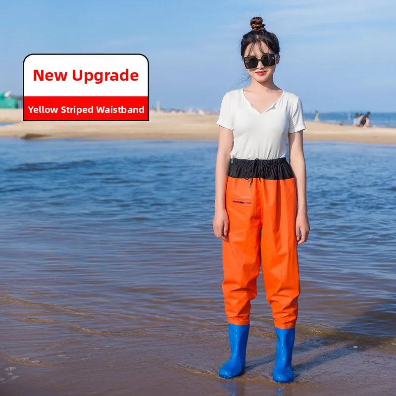 women's-waterproof-overall-beach-rain-boots-children's-sea-water-clothing-pvc-material-four-seasons-universal-fishing-gear