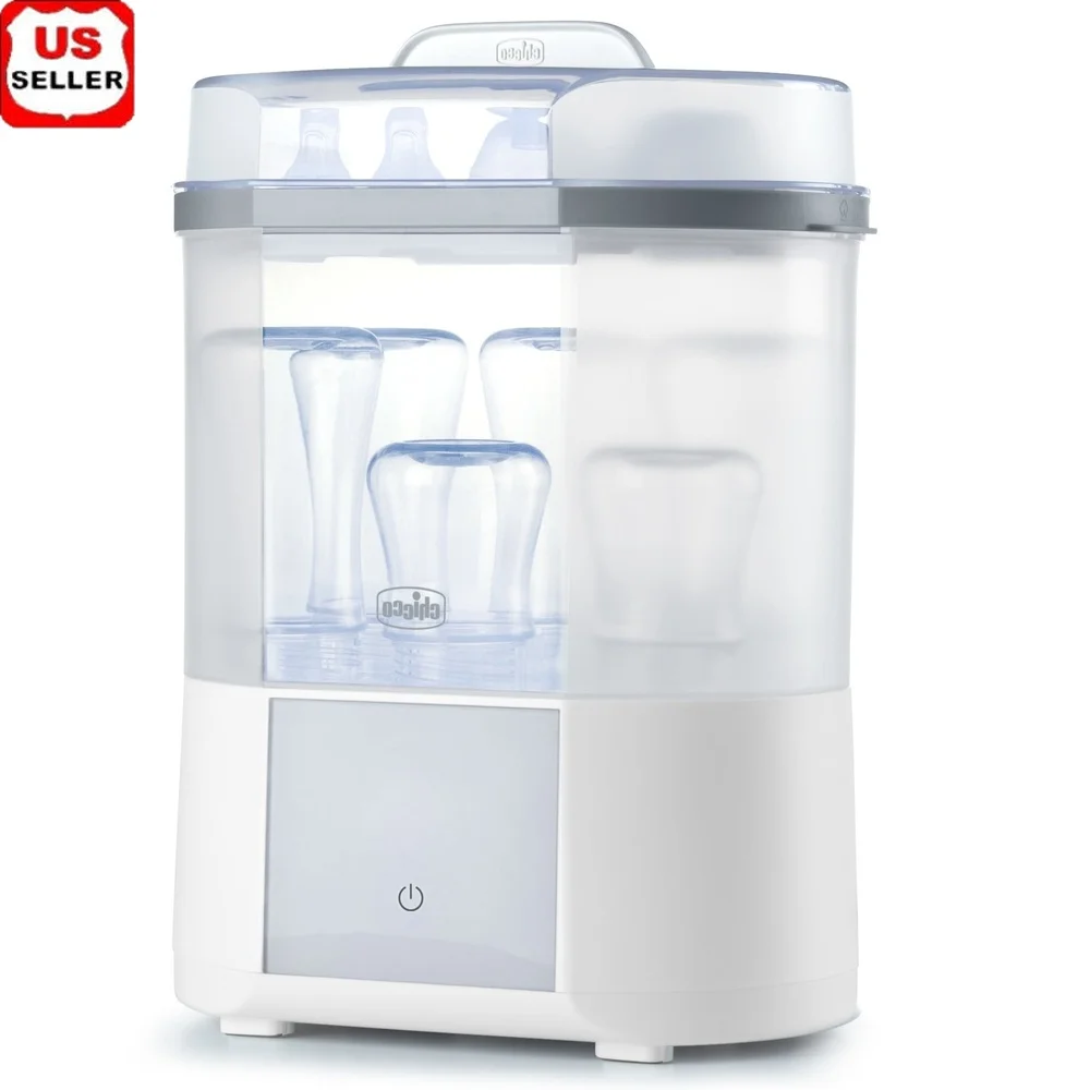 

Advanced Electric Steam Sterilizer Dryer Baby Bottles Pacifiers Toys Touchscreen Display Hygienic Drying System Descale Alert