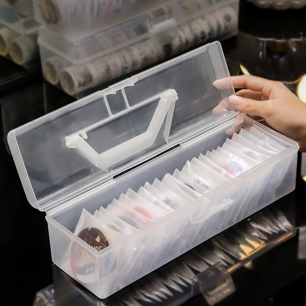 

Badge Storage Box Transparent Plastic Brooches Organizer For Medal Breast Pin Dustproof Durable Pp Material Office Desk