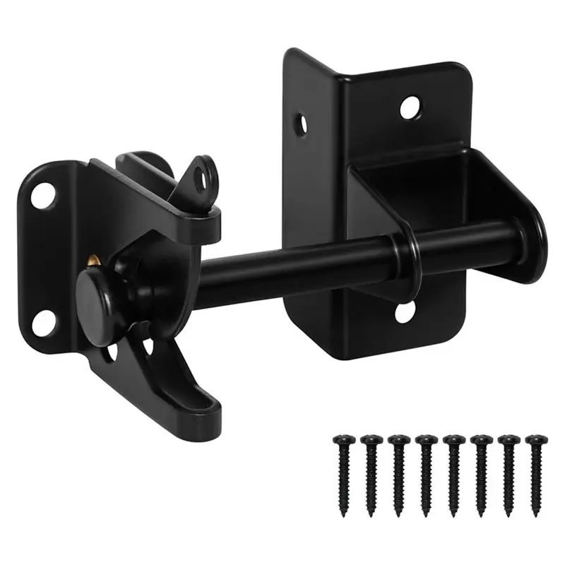 [NEW!A08R】 Heavy Duty Self Locking Gate Latch, For Wood Metal For Wooden Fence Automatic Gravity Fencing Latch