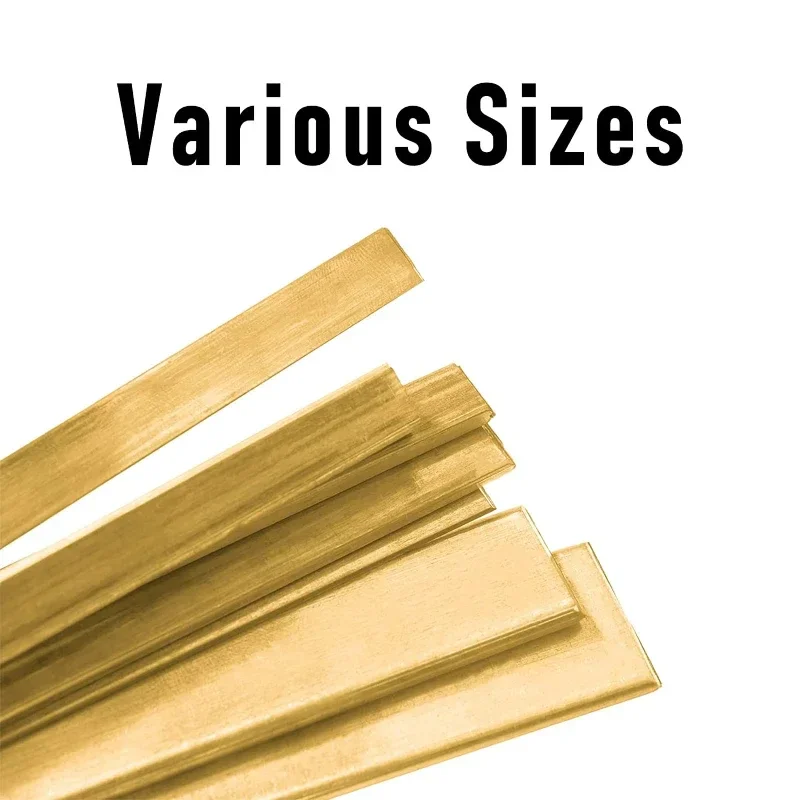 H59 Brass Flat Bar Plate Strip Thicknesses 2mm 3mm 4mm 5mm 6mm 8mm Pure Copper Rectangular Solid Metal Sheet Length 500mm