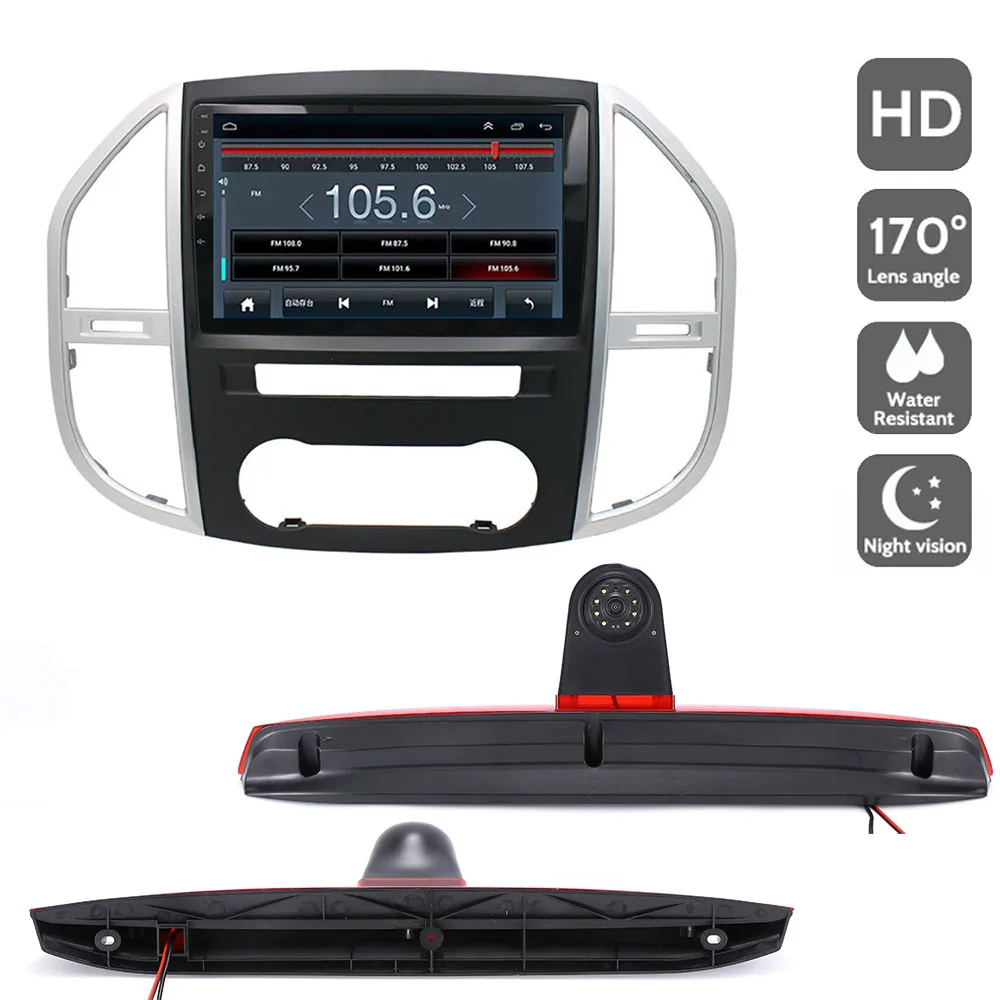 with wireless Bluetooth Carpaly GPS Android Car radio Navigation+HD camera For Mercedes Benz Vito W447