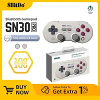 8BitDo SN30 Pro New Hall Wireless Bluetooth Gamepad with Hall Effect for Switch, PC, Windows 10, 11, Steam Deck, Android, macOS