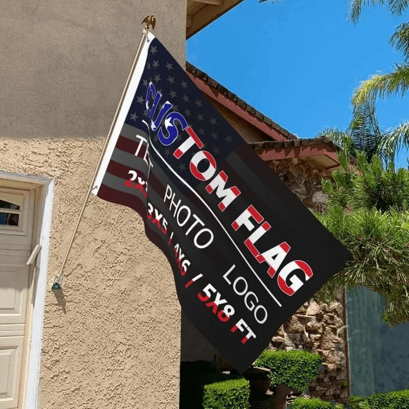 

Customizable Black American Flag Tapestry Personalize Photo with Your Image Perfect for Living Room Bedroom Dorm Decor Birthday