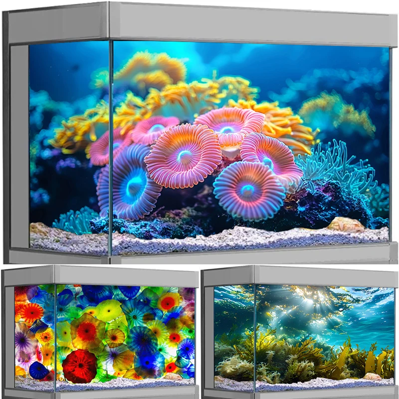 Aquarium Fish Wallpaper Hd - Adesivo 3D per Sfondo Acquario, Stampa