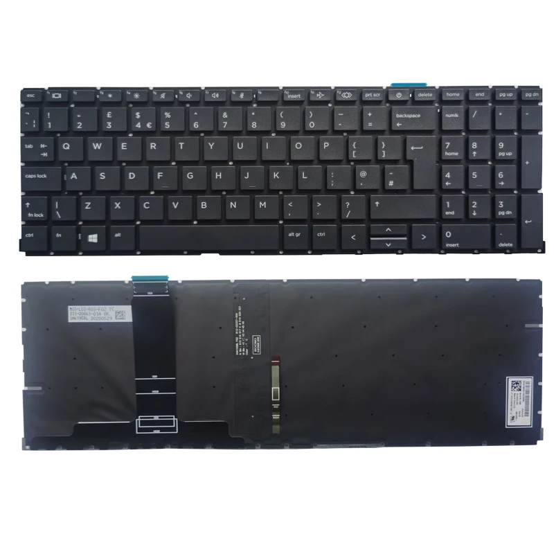 NEW UK laptop keyboard For HP 450 G8 2020 UK keyboard with&without backlight NO frame