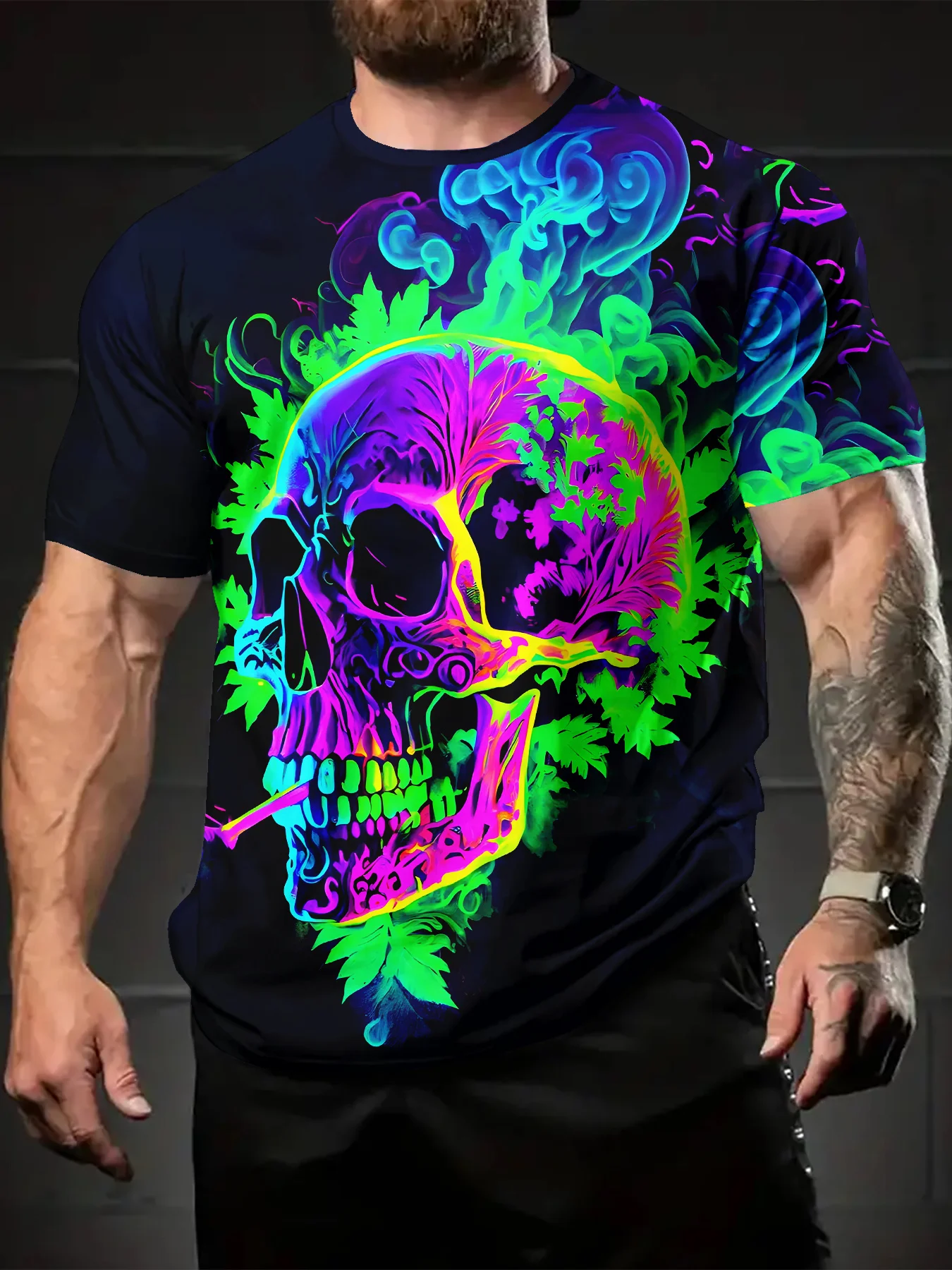 

Men's Short Sleeve Tee 3d Spoof Print Tops Crew Neck T-Shirts Summer Oversized T-Shirt Hip Hop T-Shirts For Men Funny T-Shirt